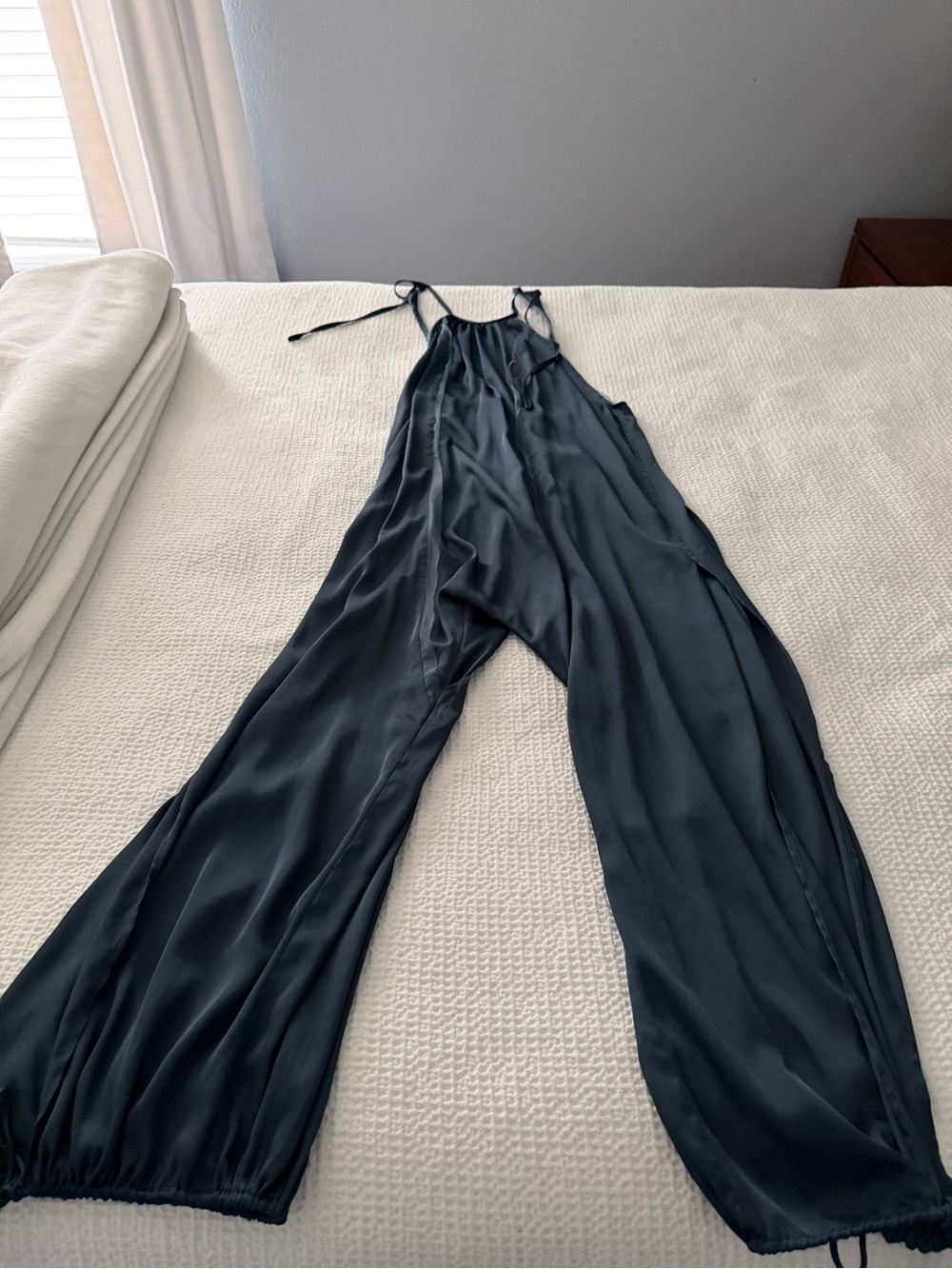 Free People Black Halter Wide-Leg Jumpsuit